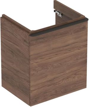 GEBERIT SMYLE SQUARE skříňka pod umyvadlo 53,6x43,3x61,7 cm, 1 dvířka, panty vpravo, ořech hickory