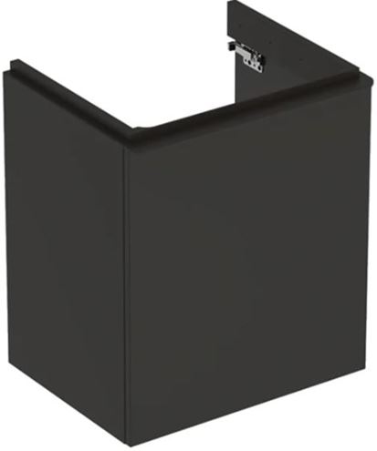 GEBERIT SMYLE SQUARE skříňka pod umyvadlo 53,6x43,3x61,7 cm, 1 dvířka, panty vpravo, matná lávová 500.365.JK.1 Obrázek - Hlavní obrázek