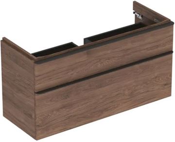 GEBERIT SMYLE SQUARE skříňka pod umyvadlo 118,4x47x61,7 cm, 2 zásuvky, ořech hickory