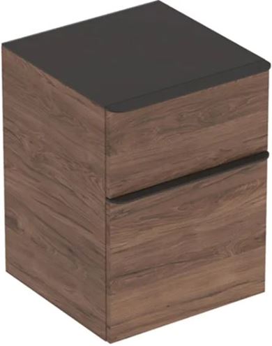 GEBERIT SMYLE SQUARE nízká skříňka 45x47x60 cm, 2 zásuvky, ořech hickory 500.357.JR.1 Obrázek - Hlavní obrázek