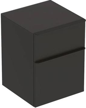 GEBERIT SMYLE SQUARE nízká skříňka 45x47x60 cm, 2 zásuvky, matná lávová
