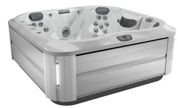 JACUZZI J-335 vířivka 214x214 cm, pro 5-6 osob, 42 trysek, s izolací SmartSeal, s termokrytem, s osvětlením, platinum/brushed grey