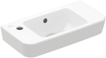 VILLEROY & BOCH VERITY DESIGN 2.0 umývátko 50 cm, s otvorem pro baterii vlevo, s přepadem, alpská bílá