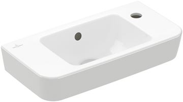 VILLEROY & BOCH VERITY DESIGN 2.0 umývátko 50 cm, s otvorem pro baterii vpravo, s přepadem, CeramicPlus, alpská bílá