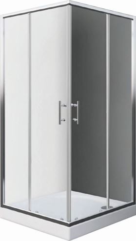 EASY ELS2 900 B/CS sprchový kout 90x90 cm, rohový vstup, posuvné dveře, bílá/transparent 543-9000000-04-02 Obrázek - Hlavní obrázek