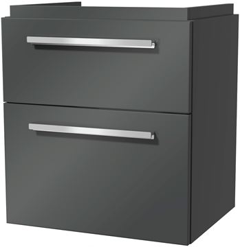 VILLEROY & BOCH VERITY DESIGN 2.0 skříňka pod umyvadlo 53,5x42x60 cm, 2 zásuvky, Glossy Grey