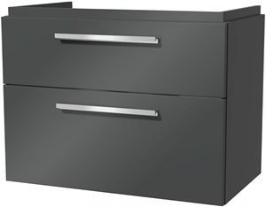 VILLEROY & BOCH VERITY DESIGN 2.0 skříňka pod umyvadlo 78,5x45x60 cm, 2 zásuvky, Glossy Grey