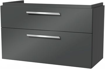 VILLEROY & BOCH VERITY DESIGN 2.0 skříňka pod umyvadlo 98,5x45x60 cm, 2 zásuvky, Glossy Grey
