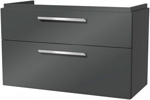 VILLEROY & BOCH VERITY DESIGN 2.0 skříňka pod umyvadlo 98,5x45x60 cm, 2 zásuvky, Glossy Grey