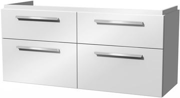 VILLEROY & BOCH VERITY DESIGN 2.0 skříňka pod dvojumyvadlo 128,5x45x60 cm, 4 zásuvky, Glossy White