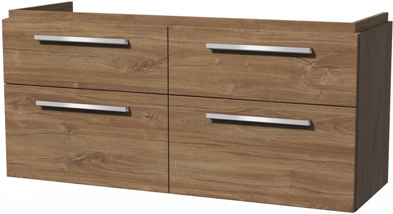 VILLEROY & BOCH VERITY DESIGN 2.0 skříňka pod dvojumyvadlo 128,5x45x60 cm, 4 zásuvky, Oak Kansas B07200RH Obrázek - Hlavní obrázek