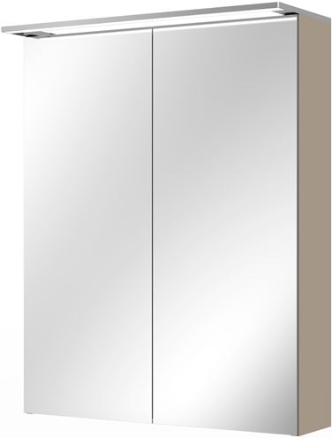 VILLEROY & BOCH VERITY DESIGN 2.0 zrcadlová skříňka 60x76x14,9 cm, osvětlení, se zvětšovacím zrcátkem, vypínačem a el. zásuvkou, Sandgrey Matt A46560VD Obrázek - Hlavní obrázek