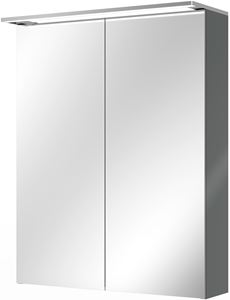 VILLEROY & BOCH VERITY DESIGN 2.0 zrcadlová skříňka 60x76x14,9 cm, osvětlení, se zvětšovacím zrcátkem, vypínačem a el. zásuvkou, Glossy Grey