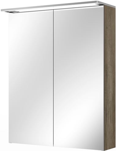 VILLEROY & BOCH VERITY DESIGN 2.0 zrcadlová skříňka 60x76x14,9 cm, osvětlení, se zvětšovacím zrcátkem, vypínačem a el. zásuvkou, Oak Nebraska A46560PJ Obrázek - Hlavní obrázek