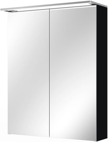 VILLEROY & BOCH VERITY DESIGN 2.0 zrcadlová skříňka 60x76x14,9 cm, osvětlení, se zvětšovacím zrcátkem, vypínačem a el. zásuvkou, Black Matt A46560VC Obrázek - Hlavní obrázek