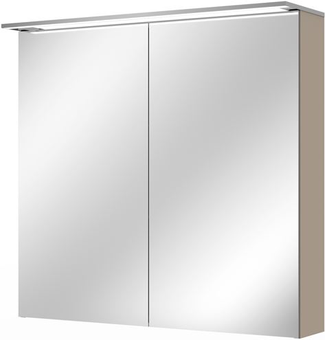 VILLEROY & BOCH VERITY DESIGN 2.0 zrcadlová skříňka 80x76x14,9 cm, osvětlení, se zvětšovacím zrcátkem, vypínačem a el. zásuvkou, Sandgrey Matt A46580VD Obrázek - Hlavní obrázek