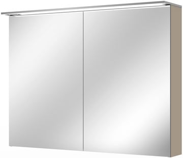 VILLEROY & BOCH VERITY DESIGN 2.0 zrcadlová skříňka 100x76x14,9 cm, osvětlení, se zvětšovacím zrcátkem, vypínačem a el. zásuvkou, Sandgrey Matt