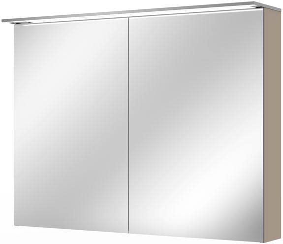 VILLEROY & BOCH VERITY DESIGN 2.0 zrcadlová skříňka 100x76x14,9 cm, osvětlení, se zvětšovacím zrcátkem, vypínačem a el. zásuvkou, Sandgrey Matt A46510VD Obrázek - Hlavní obrázek