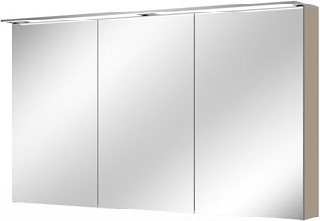 VILLEROY & BOCH VERITY DESIGN 2.0 zrcadlová skříňka 130x76x14,9 cm, osvětlení, se zvětšovacím zrcátkem, vypínačem a el. zásuvkou, Sandgrey Matt
