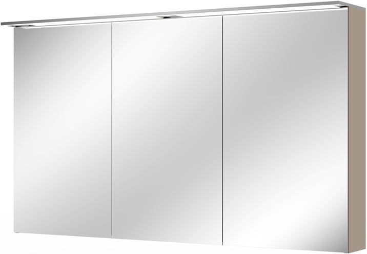 VILLEROY & BOCH VERITY DESIGN 2.0 zrcadlová skříňka 130x76x14,9 cm, osvětlení, se zvětšovacím zrcátkem, vypínačem a el. zásuvkou, Sandgrey Matt A46513VD Obrázek - Hlavní obrázek