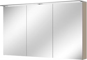 VILLEROY & BOCH VERITY DESIGN 2.0 zrcadlová skříňka 130x76x14,9 cm, osvětlení, se zvětšovacím zrcátkem, vypínačem a el. zásuvkou, Sandgrey Matt
