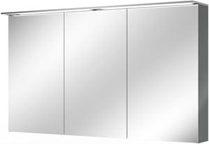 VILLEROY & BOCH VERITY DESIGN 2.0 zrcadlová skříňka 130x76x14,9 cm, osvětlení, se zvětšovacím zrcátkem, vypínačem a el. zásuvkou, Glossy Grey