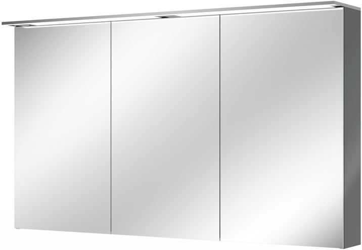 VILLEROY & BOCH VERITY DESIGN 2.0 zrcadlová skříňka 130x76x14,9 cm, osvětlení, se zvětšovacím zrcátkem, vypínačem a el. zásuvkou, Glossy Grey A46513FP Obrázek - Hlavní obrázek