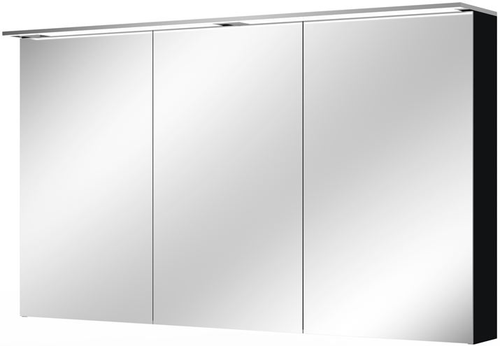 VILLEROY & BOCH VERITY DESIGN 2.0 zrcadlová skříňka 130x76x14,9 cm, osvětlení, se zvětšovacím zrcátkem, vypínačem a el. zásuvkou, Black Matt A46513VC Obrázek - Hlavní obrázek
