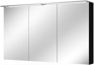 VILLEROY & BOCH VERITY DESIGN 2.0 zrcadlová skříňka 130x76x14,9 cm, osvětlení, se zvětšovacím zrcátkem, vypínačem a el. zásuvkou, Black Matt