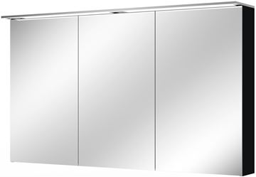 VILLEROY & BOCH VERITY DESIGN 2.0 zrcadlová skříňka 130x76x14,9 cm, osvětlení, se zvětšovacím zrcátkem, vypínačem a el. zásuvkou, Black Matt