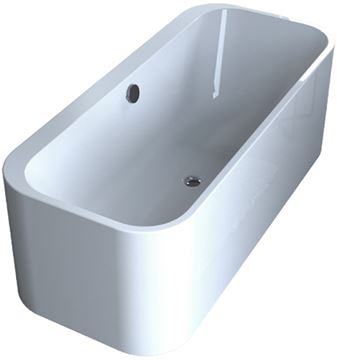 GKI ZERO volně stojící vana 180x80 cm, pro 2 osoby, akrylát