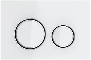 GEBERIT SIGMA 50 ROUND ovládací tlačítko pro dvě splachování, zinek/sklo, chrom/bílá