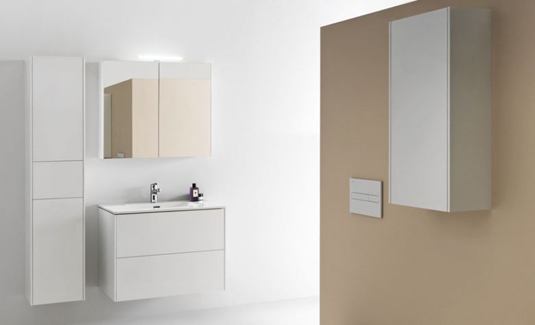 LAUFEN BASE nízká skříňka 35x18,5x70 cm, 1 dvířka panty vpravo, lesklá bílá H4026121102611 Obrázek - fotka