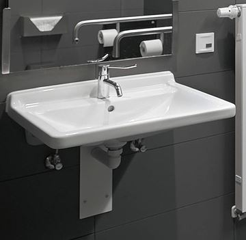 DURAVIT STARCK 3 bezbariérové umyvadlo 60 cm, s otvorem pro baterii a přepadem 0309600000 Obrázek - fotka