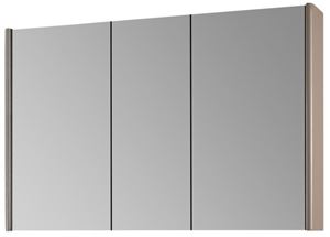 DŘEVOJAS ENZO GA3OE 120 zrcadlová skříňka 115,6x74,1x15,3 cm, osvětlení s regulací stmívání, s vypínačem a el. zásuvkou, lamino/MDF, vysoce lesklá béžová