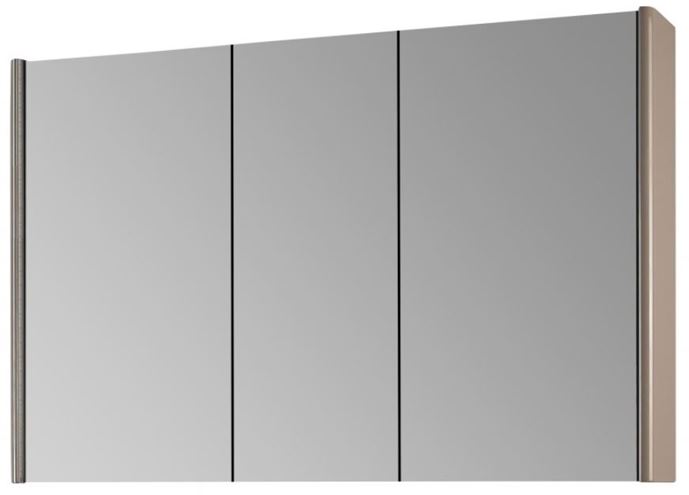 DŘEVOJAS ENZO GA3OE 120 zrcadlová skříňka 115,6x74,1x15,3 cm, osvětlení s regulací stmívání, s vypínačem a el. zásuvkou, lamino/MDF, vysoce lesklá béžová 59586 Obrázek - Hlavní obrázek