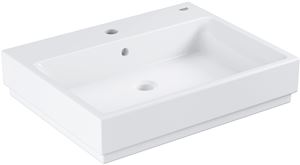 GROHE CUBE CERAMIC umyvadlo na desku 60 cm, s otvorem pro baterii a přepadem, PureGuard