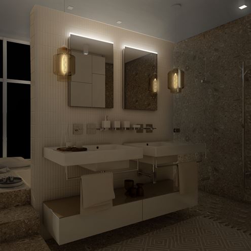 NIMCO ZP 8000 zrcadlo 60x70 cm, reverzibilní, s osvětlením ZP 8002 Obrázek - fotka