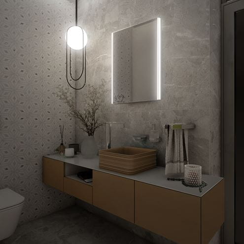 NIMCO ZP 9000 zrcadlo 60x80 cm, reverzibilní, s osvětlením ZP 9002 Obrázek - fotka