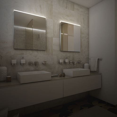 NIMCO ZP 8000 zrcadlo 80x60 cm, reverzibilní, s osvětlením ZP 8003 Obrázek - fotka