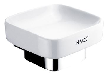 NIMCO KIBO mýdlenka, nástěnná, keramika, chrom