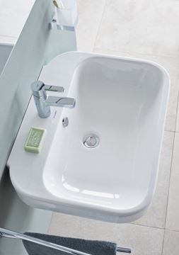 DURAVIT HAPPY D.2 umývátko 50 cm, s otvorem pro baterii a přepadem 0709500000 Obrázek - fotka