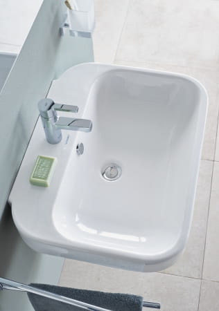 DURAVIT HAPPY D.2 umývátko 50 cm, s otvorem pro baterii a přepadem 0709500000 Obrázek - fotka