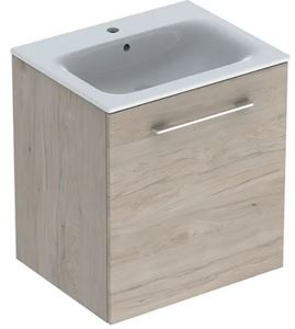 GEBERIT SELNOVA SQUARE skříňka s umyvadlem 60x48x65,2 cm, 1 dvířka, světlý ořech hickory