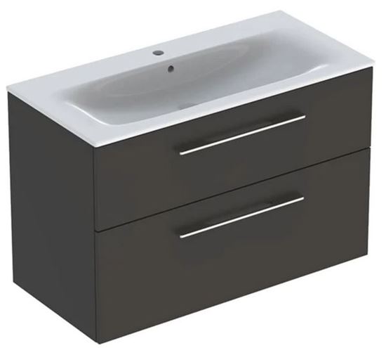 GEBERIT SELNOVA SQUARE skříňka s umyvadlem 100x48x65,2 cm, 2 zásuvky, matná lávová 501.245.00.1 Obrázek - Hlavní obrázek