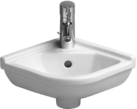DURAVIT STARCK 3 umývátko rohové 43 cm, s otvorem pro baterii a přepadem 0752440000 Obrázek - fotka