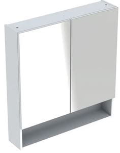 GEBERIT SELNOVA SQUARE zrcadlová skříňka 58,8x85x17,5 cm, dřevotříska, vysoce lesklá bílá