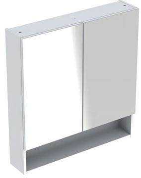 GEBERIT SELNOVA SQUARE zrcadlová skříňka 58,8x85x17,5 cm, dřevotříska, vysoce lesklá bílá