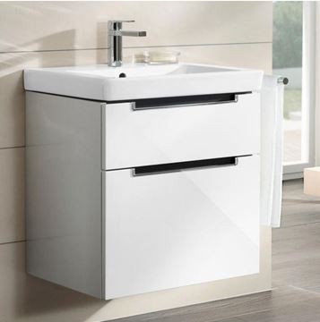 VILLEROY & BOCH SUBWAY 2.0 skříňka pod umyvadlo 58,7x45,4x59 cm, 2 zásuvky, Glossy White A90910DH Obrázek - fotka