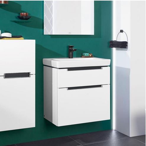 VILLEROY & BOCH SUBWAY 2.0 skříňka pod umyvadlo 63,7x45,4x59 cm, 2 zásuvky, Glossy White A91010DH Obrázek - fotka